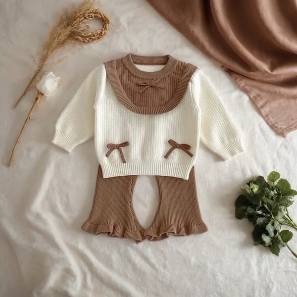 Švelnus megztas komplektukas kūdikiui