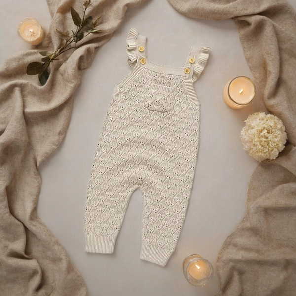Švelnus megztas romperiukas kūdikiui